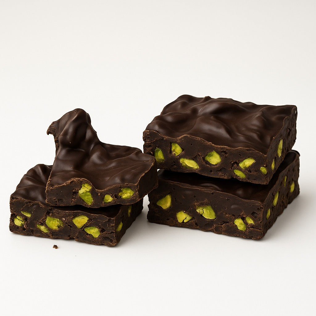 TwistedTreatz Pistachio Chocolate Bark in Milk & Dark Chocolate Flavors
