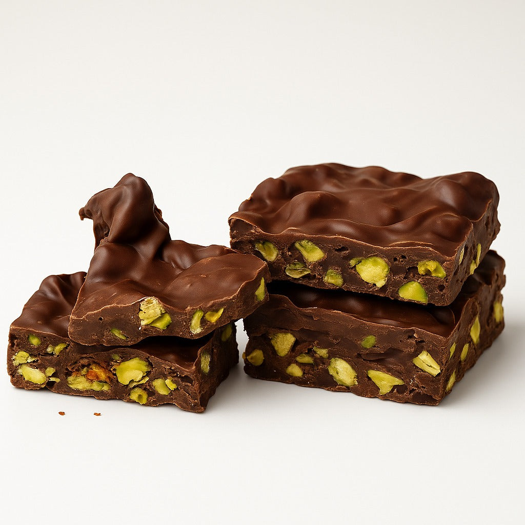 TwistedTreatz Pistachio Chocolate Bark in Milk & Dark Chocolate Flavors