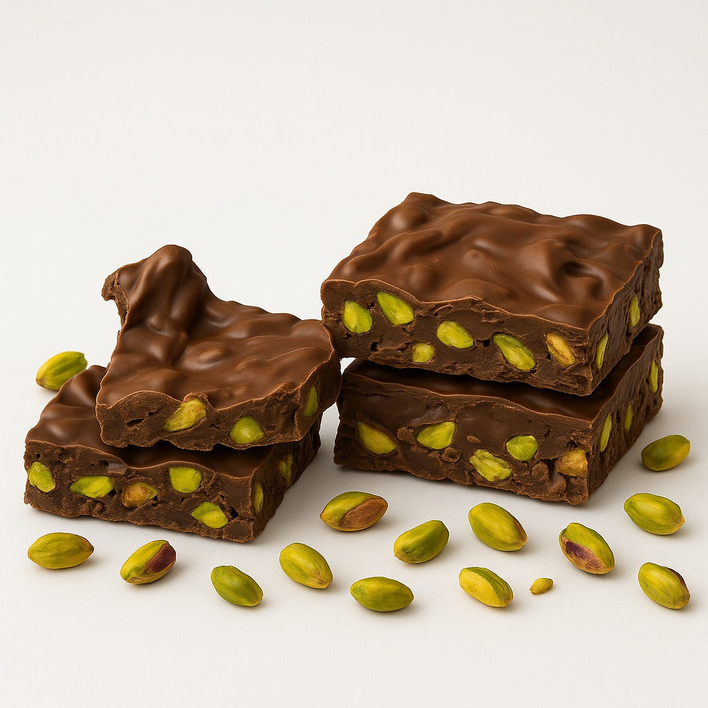TwistedTreatz Pistachio Chocolate Bark in Milk & Dark Chocolate Flavors