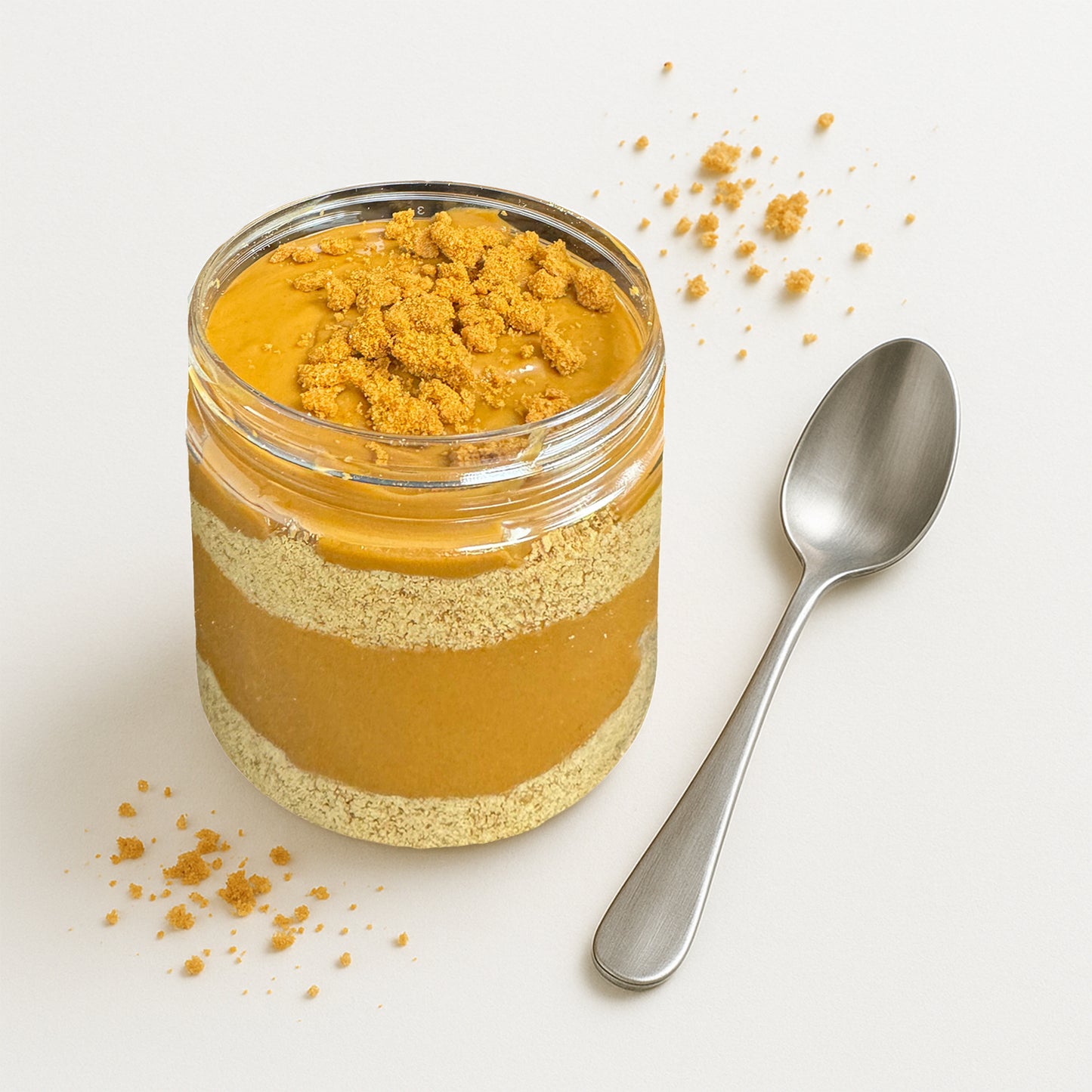 Lotus Crunch Delight Creamy Biscoff Spread Dessert with Cookie Crumble Layers (8oz Jar)