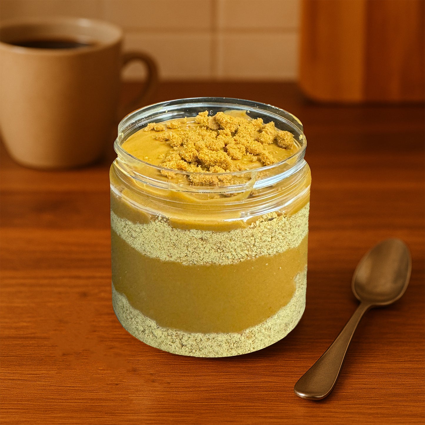 Lotus Crunch Delight Creamy Biscoff Spread Dessert with Cookie Crumble Layers (8oz Jar)