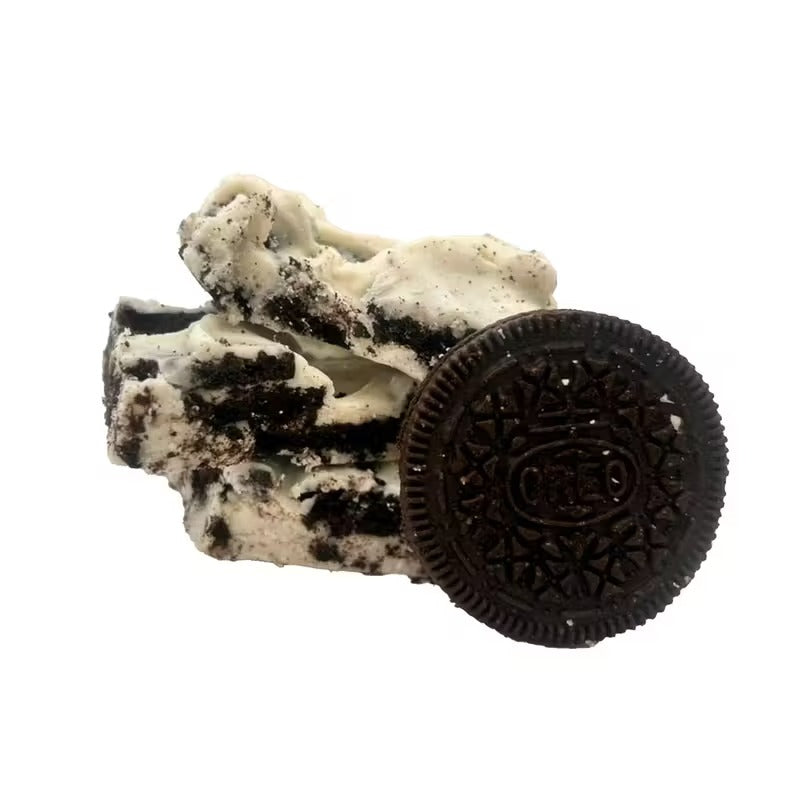 Creamy White Candy Bark with Crunchy Cookie Pieces Sweet Chocolate Snack Treat
