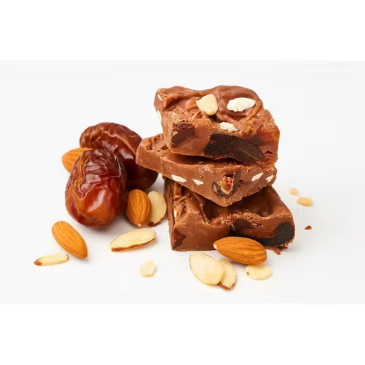 Dates and Almond Chocolate Bark Sweet Gourmet Delight