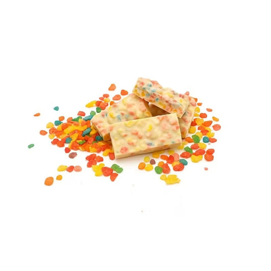 Rainbow Crunch White Bark Colorful Candy Bark with Crispy Crunch